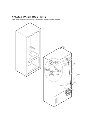 Valve & water tube parts