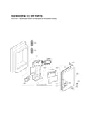 Ice maker & ice bin parts