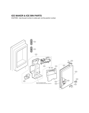 Ice maker & ice bin parts