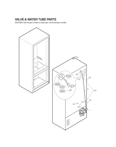 Valve & water tube parts