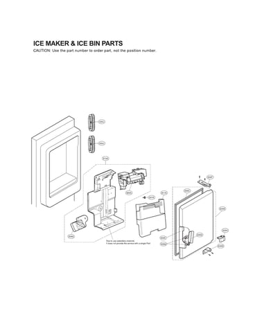 Ice maker & ice bin parts