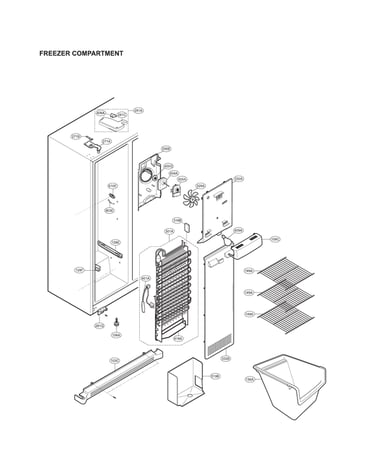 Freezer compartment parts