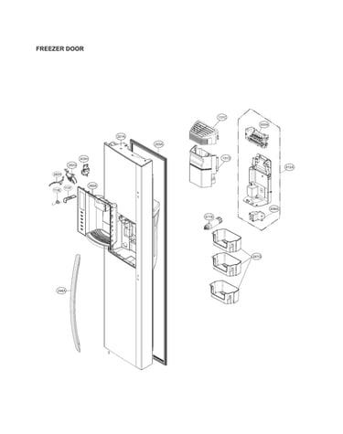 Freezer door parts