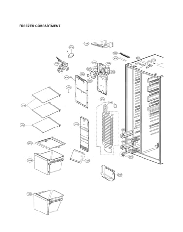 Freezer compartment parts