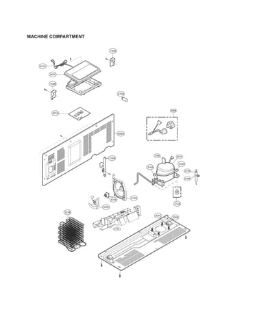 Machine compartment parts