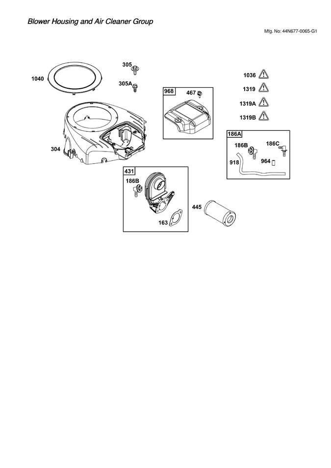Blower housing/air cleaner