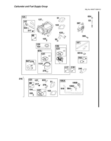 Carburetor/fuel supply