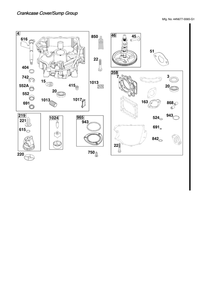 Crankcase cover/sump