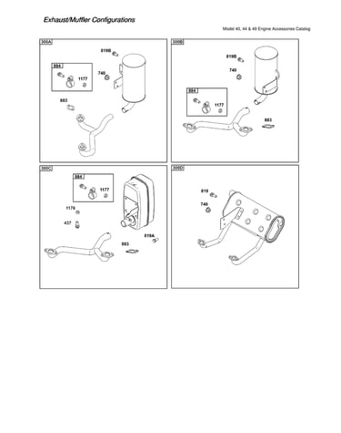 Exhaust/muffler configurations