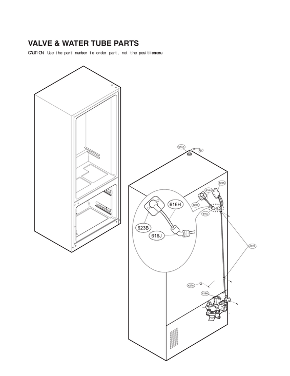 Valve & water tube parts