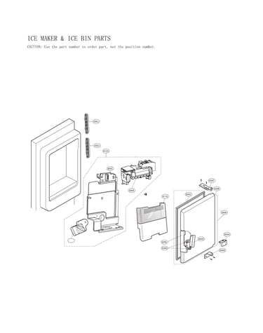 Ice maker & ice bin parts