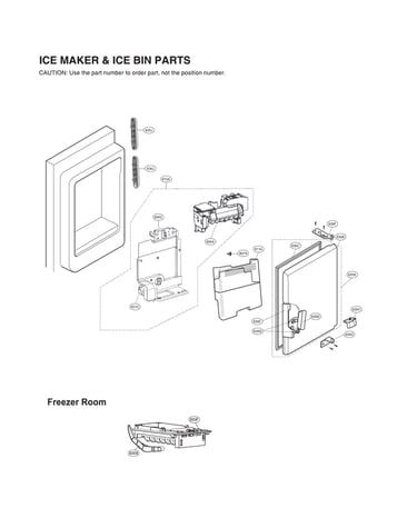 Ice maker & ice bin parts