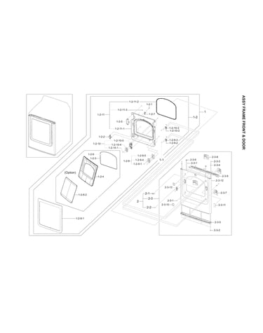 Front frame & door assy