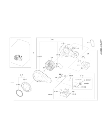 Motor duct assy