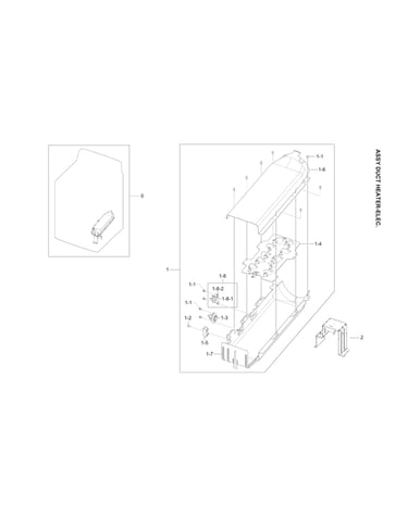 Duct heater-electric assy