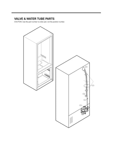 Valve & water tube parts