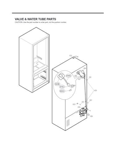 Valve & water tube parts