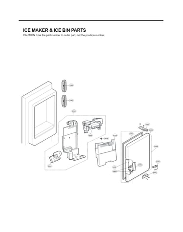 Ice maker & ice bin parts