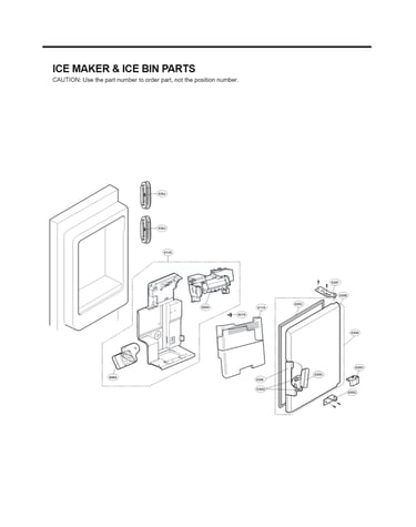 Ice maker & ice bin parts