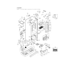 LG LFXS24626S/00 case parts diagram