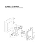 Ice maker & ice bin parts
