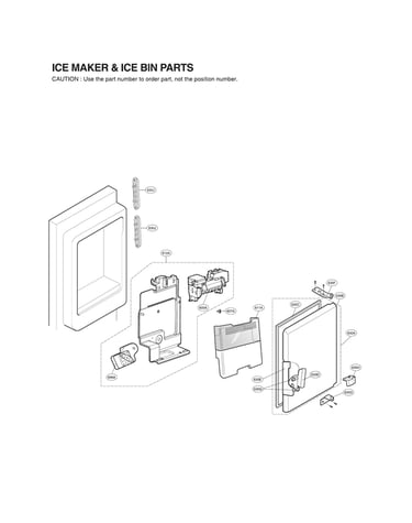 Ice maker & ice bin parts