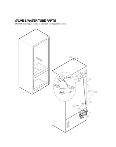 Valve & water tube parts