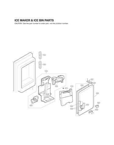 Ice maker & ice bin parts