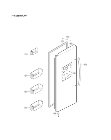 Freezer door parts