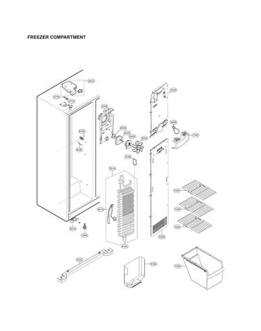 Freezer compartment parts