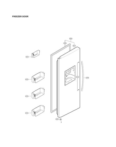 Freezer door parts