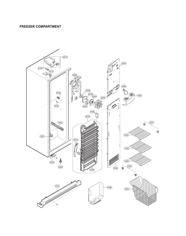 Freezer compartment parts