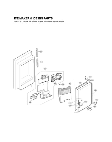 Ice maker & ice bin parts