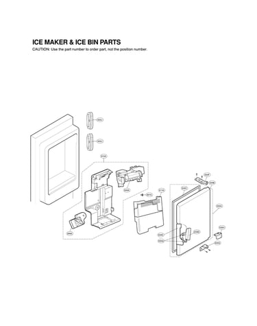 Ice maker & ice bin parts