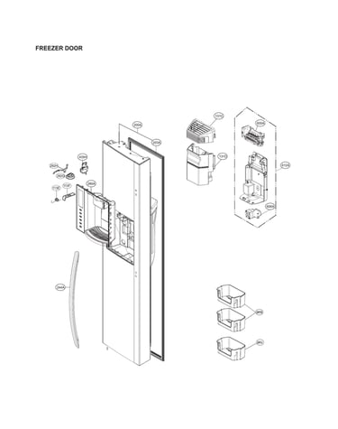 Freezer door parts