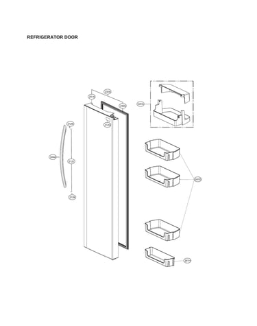 Refrigerator door parts