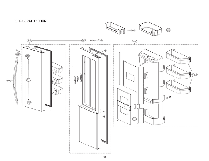 REFRIGERATOR DOOR PARTS