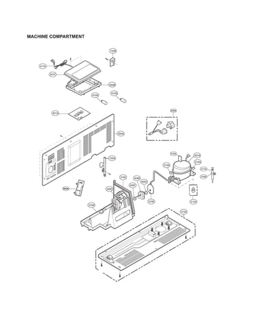 Machine compartment parts