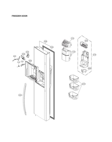 Freezer door parts
