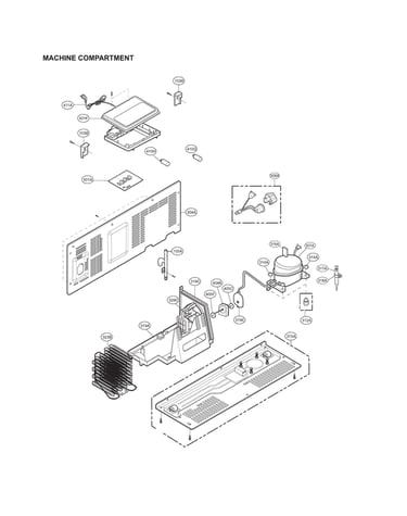 Machine compartment parts