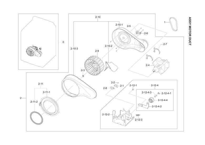 Motor duct assy