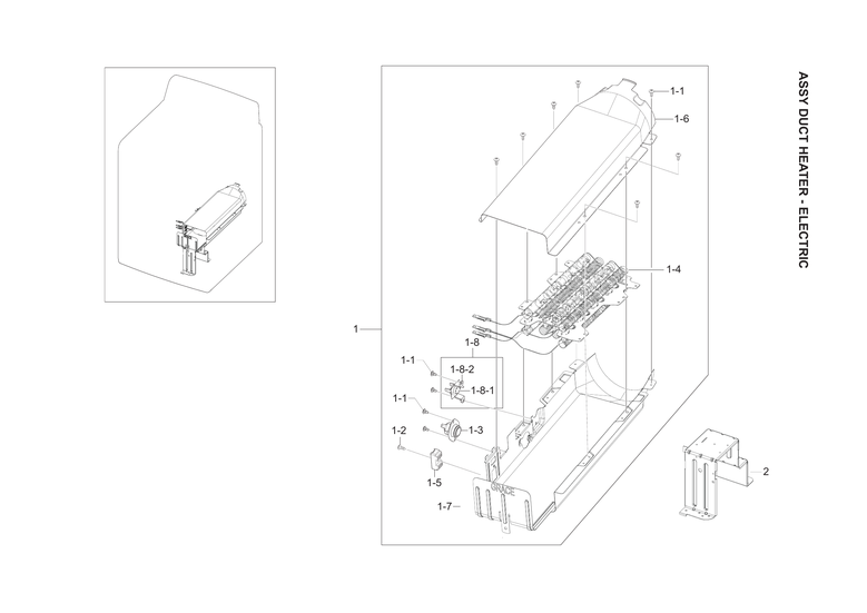 Electric duct heater assy