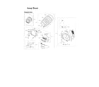 Samsung DV395GTPASU/A1-00 drum assy diagram