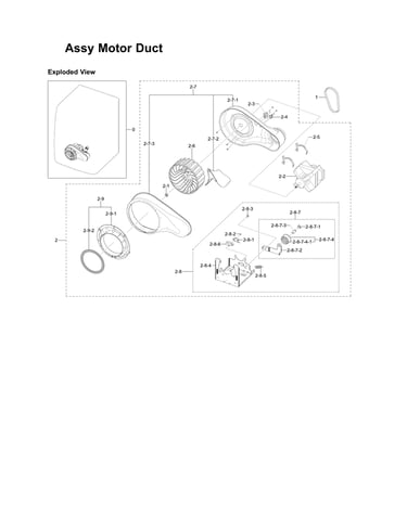 Motor duct assy