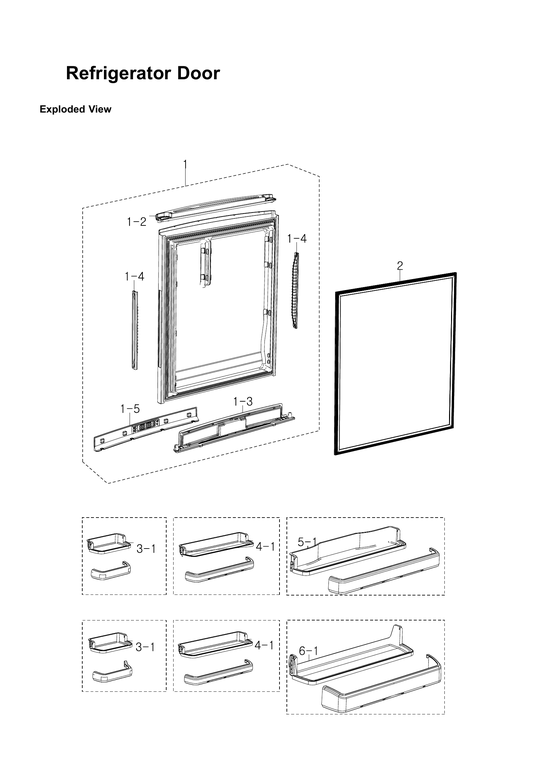 Refrigerator door parts
