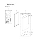 Left freezer door parts