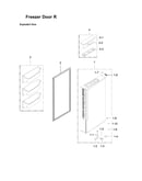 Right freezer door parts