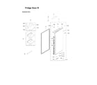 Samsung RF34H9960S4/AA-07 right refrigerator door parts diagram