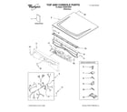 Whirlpool WGD8410SW2 top & console parts diagram