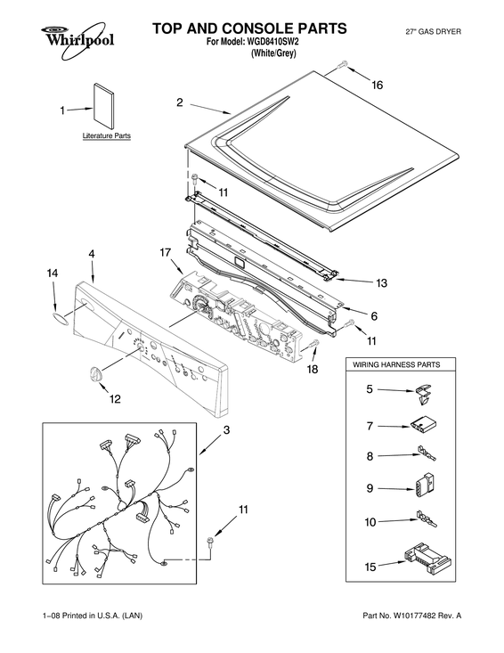 Top & console parts